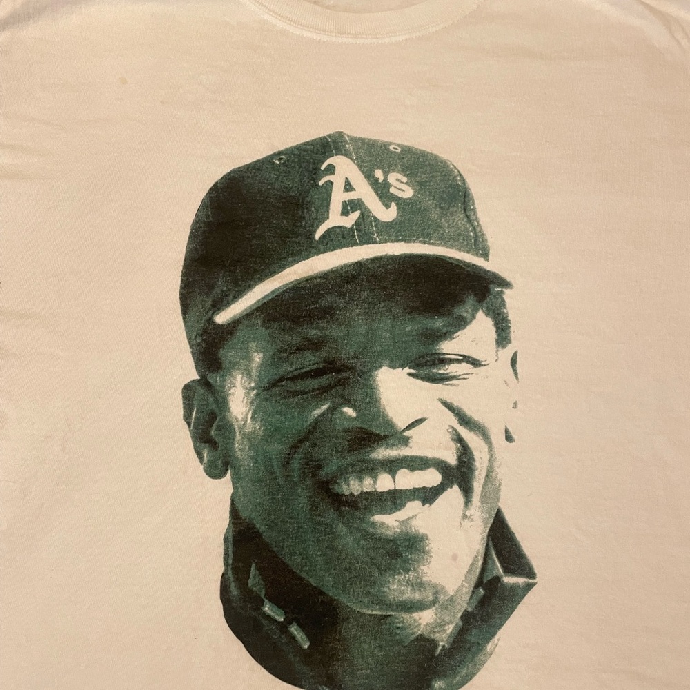 Athletics A’s Rickey Henderson game shirt tee